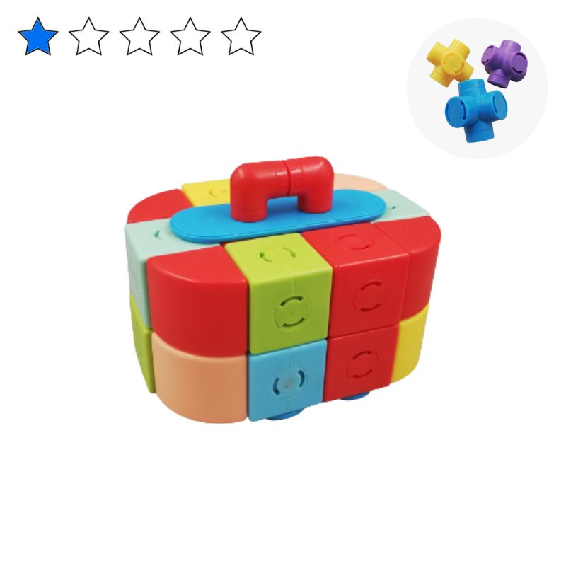 tutoriel de construction d'un coffre secret avec des blocs pour enfants