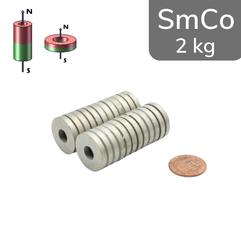Anneau magnétique SmCo Ø 20/7 mm - hauteur 3 mm