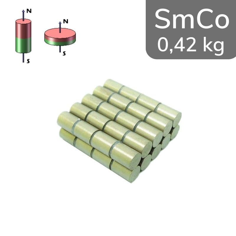 Cylindre magnétique SmCo Ø 4 mm / hauteur 6 mm