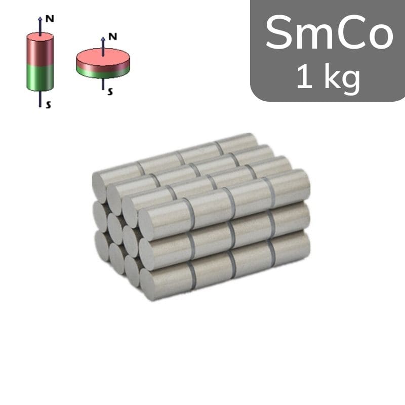 Cylindre magnétique SmCo Ø 6 mm / hauteur 8 mm