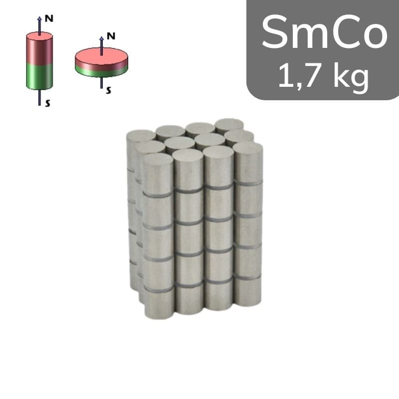 Disque magnétique SmCo Ø 8 mm / hauteur 8 mm