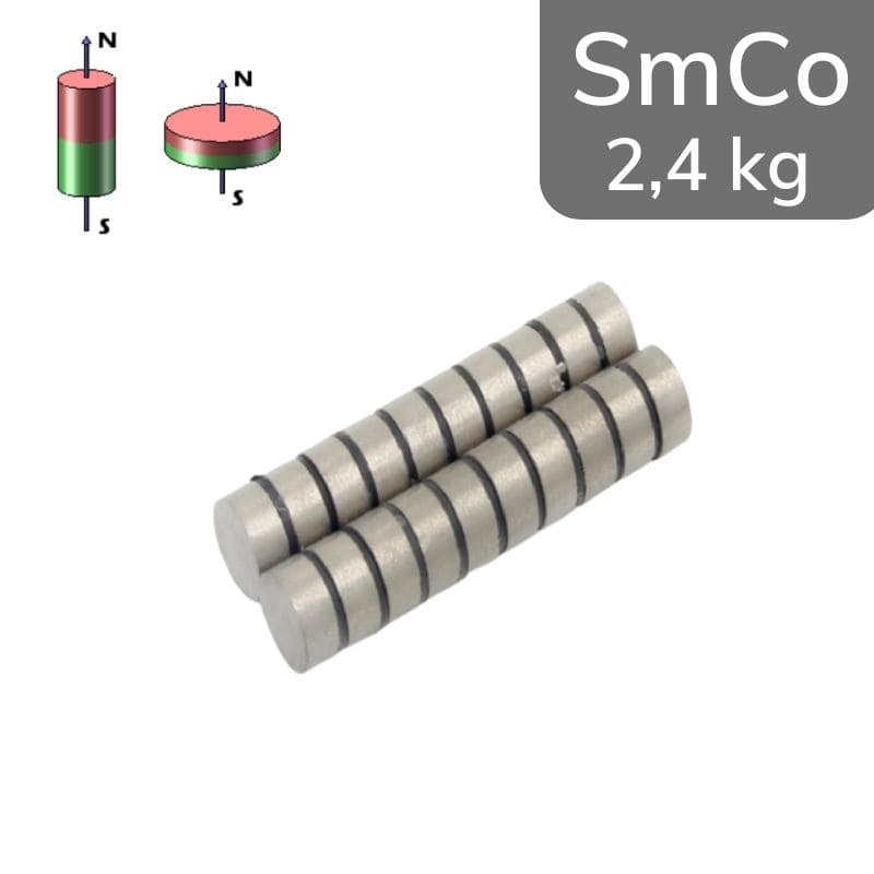 Disque magnétique SmCo Ø 12 mm / hauteur 5 mm