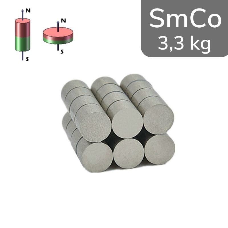 Disque magnétique SmCo Ø 12 mm / hauteur 8 mm