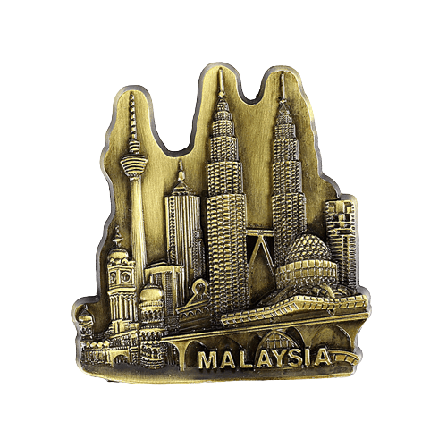 Magnet frigo Malaisie - métallisé - magnet frigo sur l'Asie - Univers Magnétique