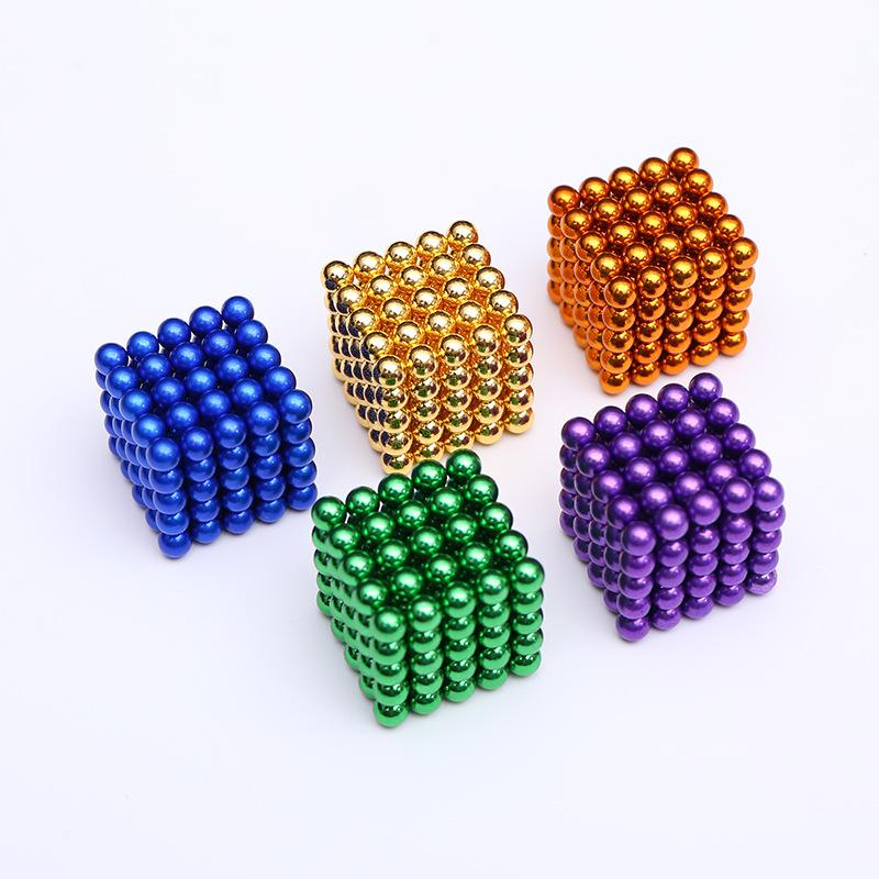 Acheter 216 pièces Puzzle Anti Stress balles magnétiques jouets 5mm adulte  Cube magique aléatoire