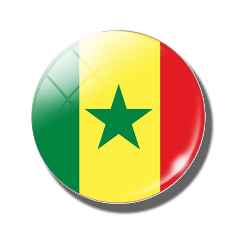 magnet frigo avec le drapeau du Sénégal 