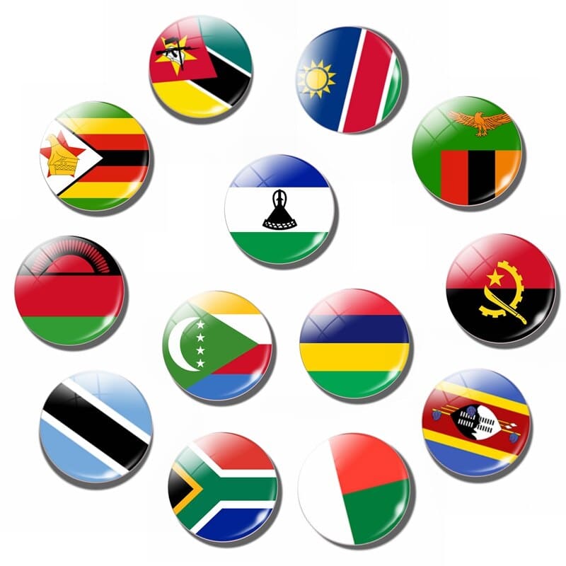 magnet frigo drapeau des pays africains fluorescent univers magnétique