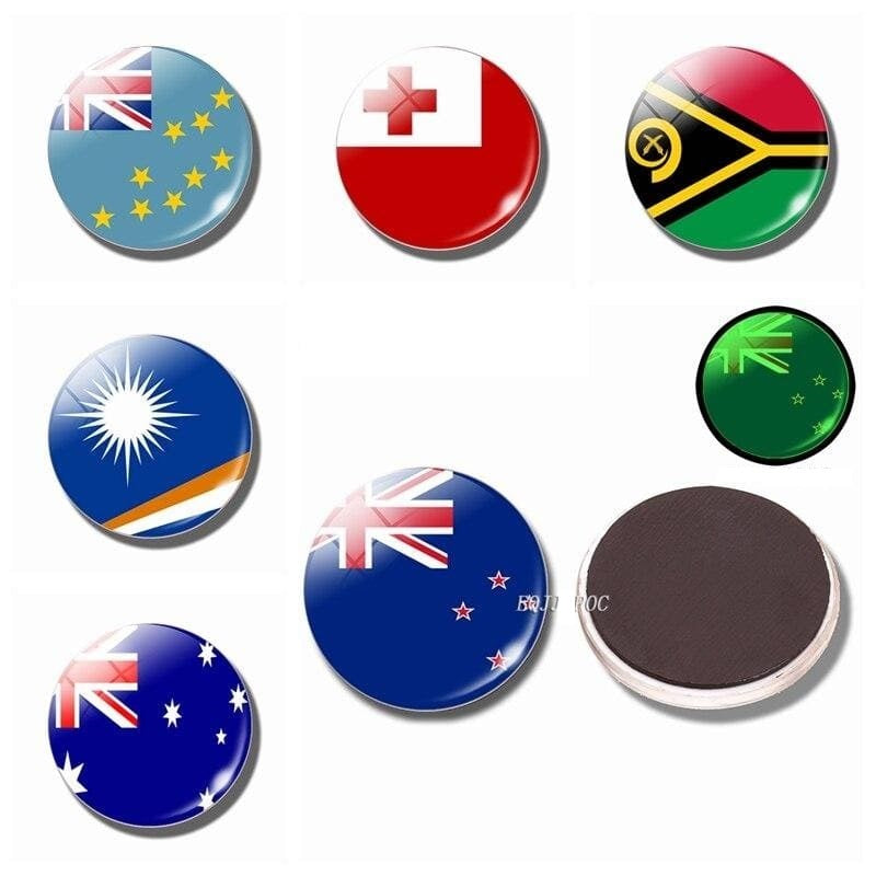 magnet frigo drapeaux des pays situés en océanie australie