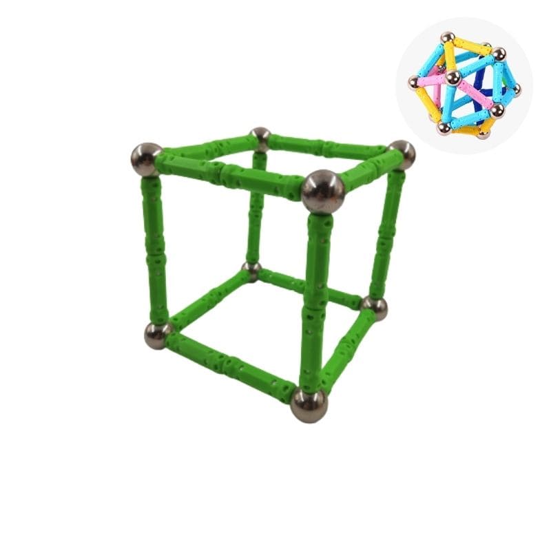 cube en bâtonnets magnétiques hexaèdre - univers magnétique