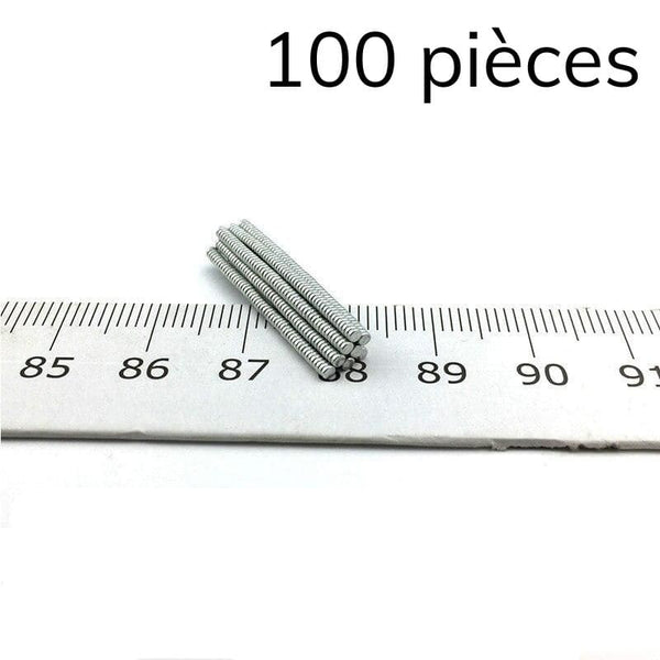 Lot de 10 mini aimants, diamètre 10mm épaisseur 1mm, néodyme N35