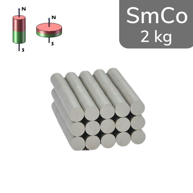 Cylindre magnétique SmCo Ø 8 mm / hauteur 15 mm