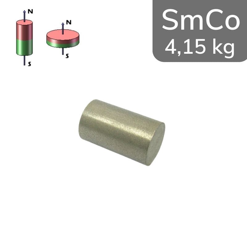 Cylindre magnétique SmCo Ø 12 mm / hauteur 15 mm