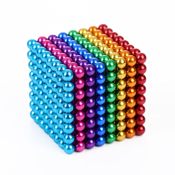 100 Billes magnétiques aimantées 5mm en Néodyme 10 couleurs neuf