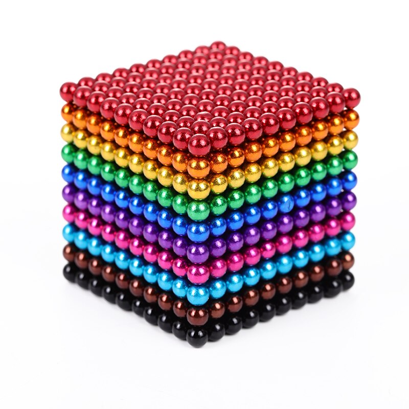 jeux magnetiques de construction neocube neoballs nickel argent 1000 billes magnétiques aimantées enfant buckyballs buckycube multicolore