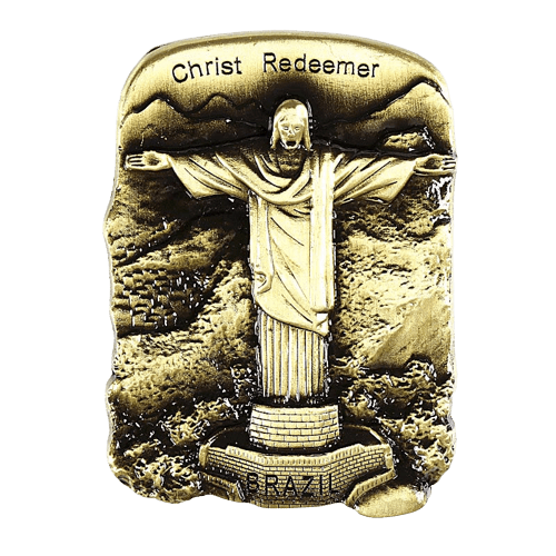 Magnet frigo Christ rédempteur - Brésil - métallisé - Amérique du Sud - Univers Magnétique