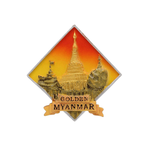 Magnet frigo Golden Myanmar - Birmanie - magnet frigo sur l'Asie - Univers Magnétique