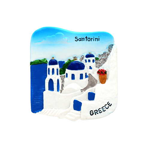 Magnet frigo Santorin - Grèce - 1 - Magnet frigo sur l'Europe - Univers Magnétique