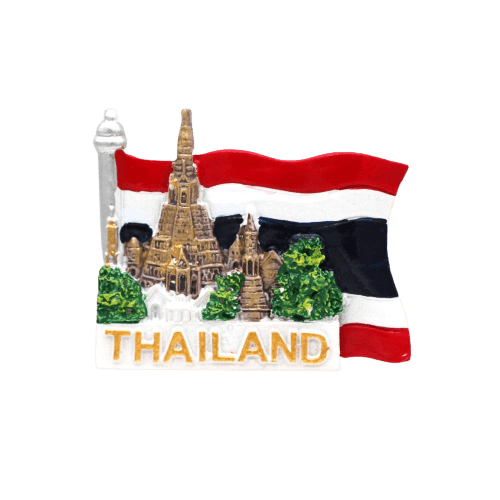 Magnet frigo Thaïlande et drapeau - Thaïlande - magnet frigo sur l'Asie - Univers Magnétique