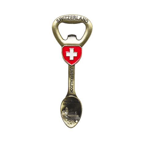 Ouvre-bouteille magnétique Suisse 1 - 1 - Magnet frigo sur l'Europe - Univers Magnétique