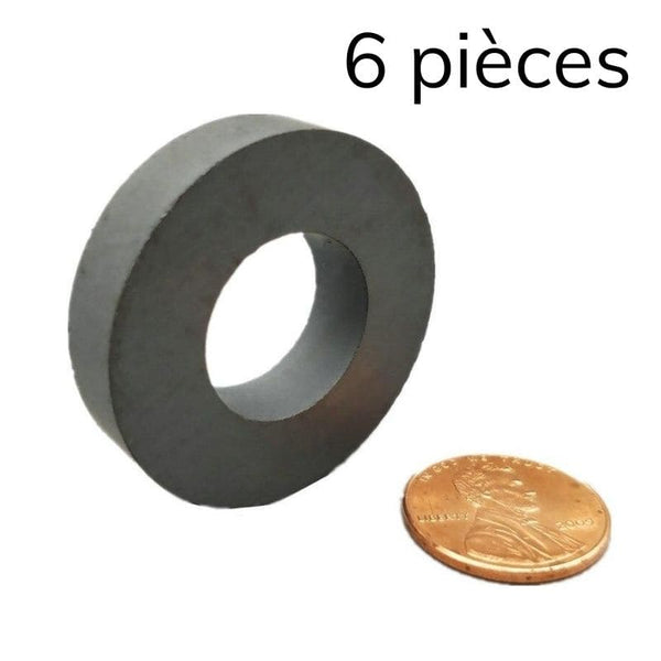 Anneau en ferrite magnétique Ø 32/18 mm - hauteur 6 mm - Ferrite magnets - Univers Magnétique