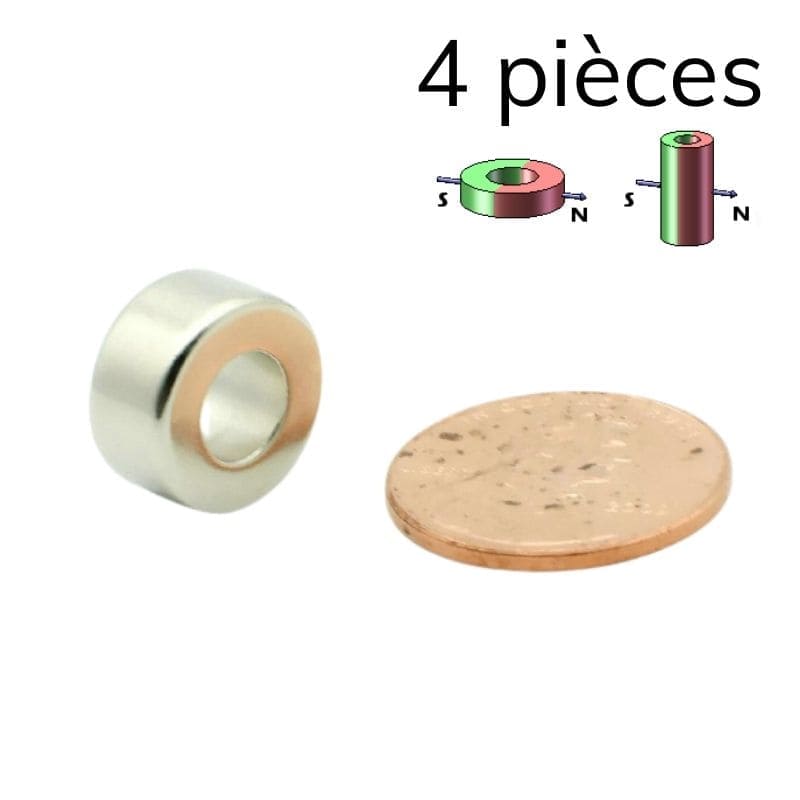 Anneau magnetique 12 7 x 6 3 x 6 3 mm magnetise diametralement Univers Magnetique