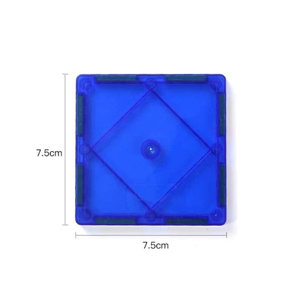 bloc magnétique en forme de carré bleu 
