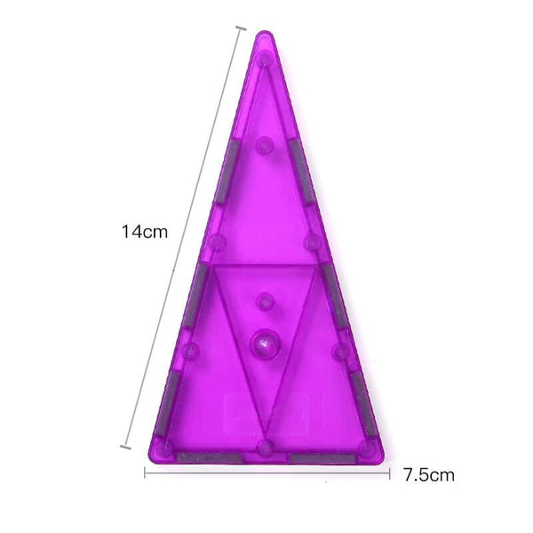 bloc aimanté triangle isocèle rose violet