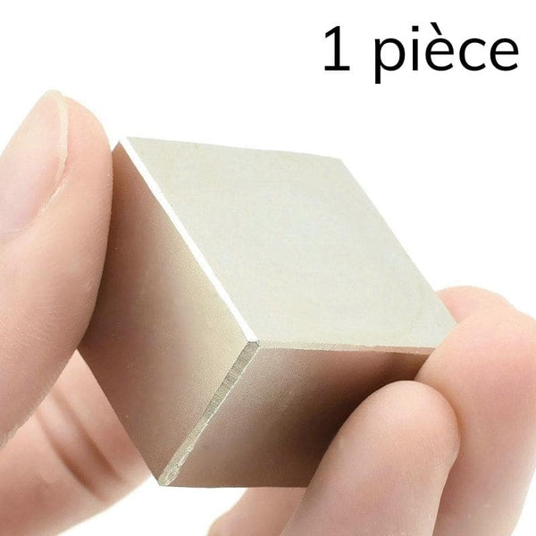 Aimant Cube magnétique 20 x 20 x 20mm Néodyme N45, Nickelé - Force 25 kg
