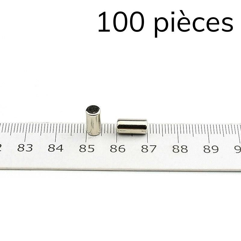 Cylindre magnétique néodyme Ø 5 mm / hauteur 10 mm 1 - Univers Magnétique