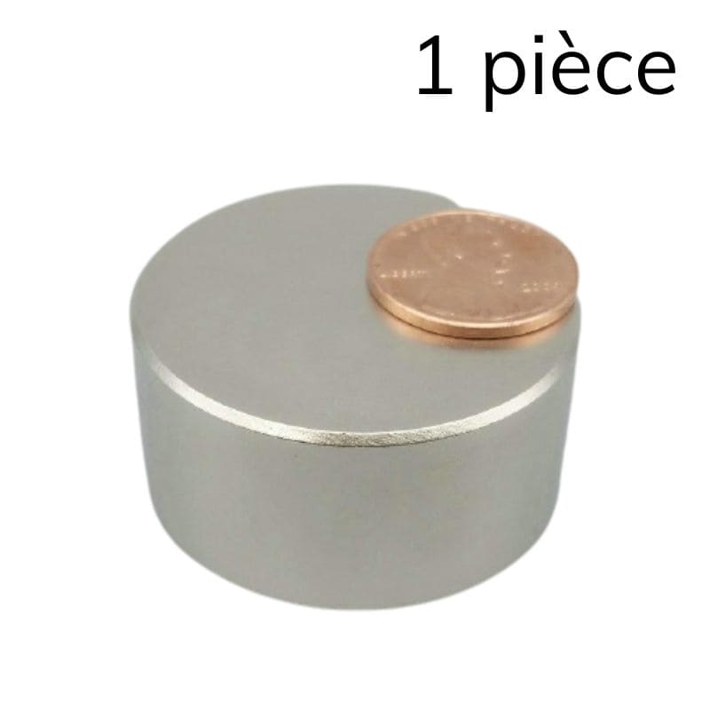 Disque magnétique néodyme Ø 38,1 mm - hauteur 19,05 mm 1 - Univers Magnétique