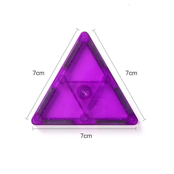 bloc magnétique triangle équilatéral violet rose