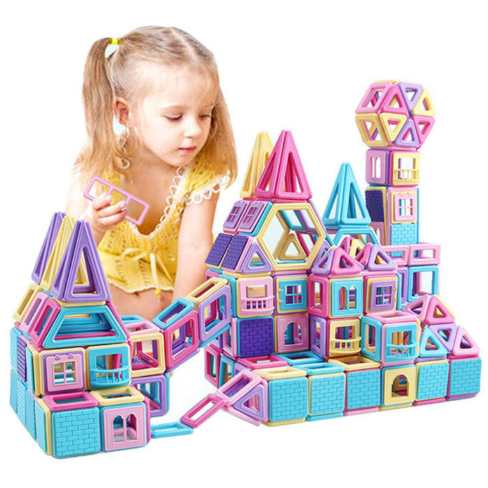 jeux magnétique enfant fille jeux magnétique de construction jeux magnétique de constructions blocs aimantées filles roses