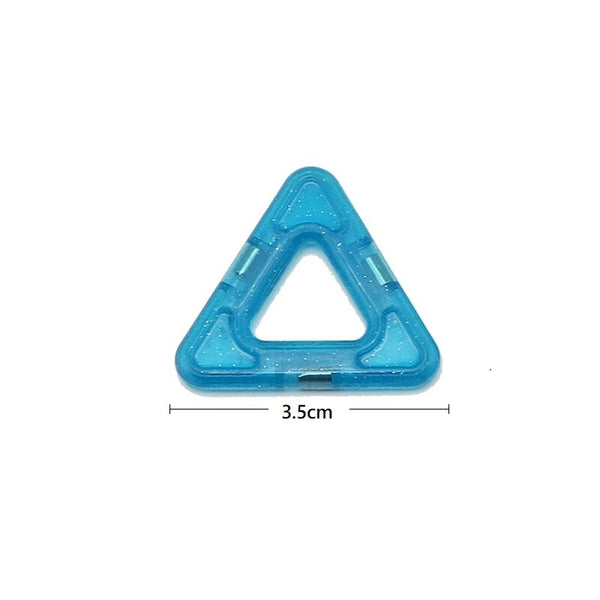 jeu magnétique pour enfants de chez univers magnétique bloc aimanté en forme de triangle bleu