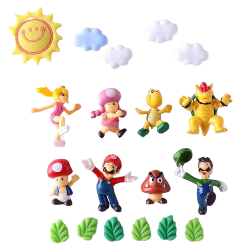 mario et ses amis 19 pièces magnets aimantés frigo 