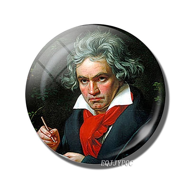magnet frigo Beethoven portrait du musicien Beethoven en aimant pour frigo