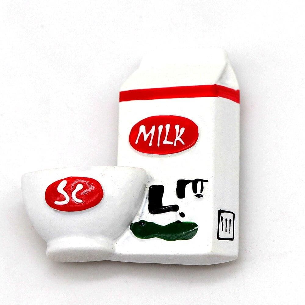 magnet frigo bouteille de lait brique de lait 