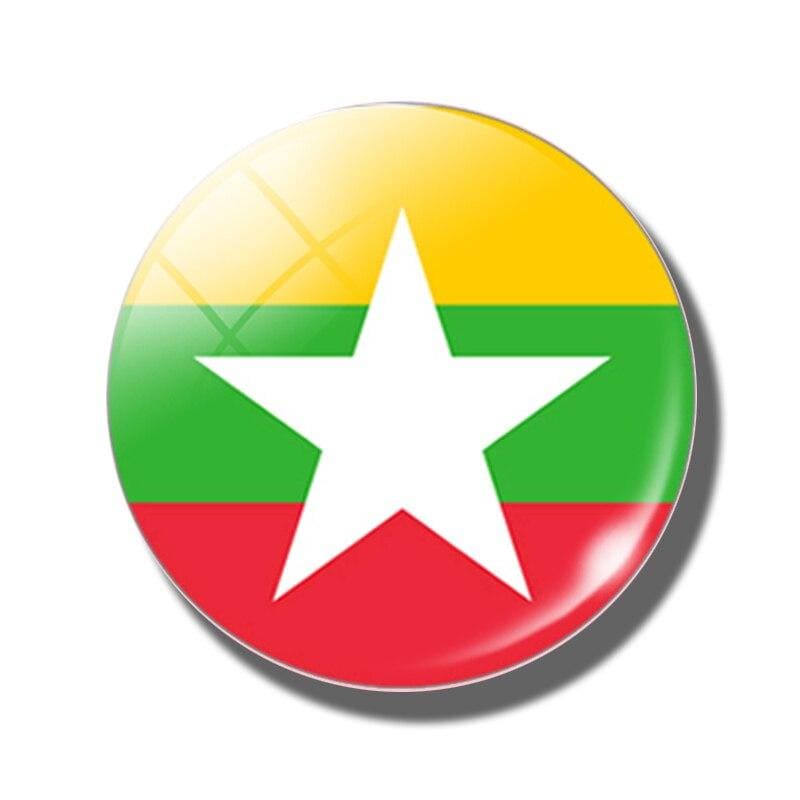 magnet frigo drapeau birmanie République de l'Union du Myanmar 