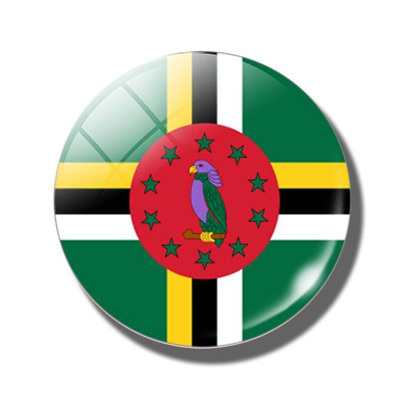 magnet frigo drapeau de la dominique