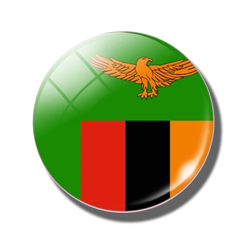 magnet frigo drapeau de la zambie