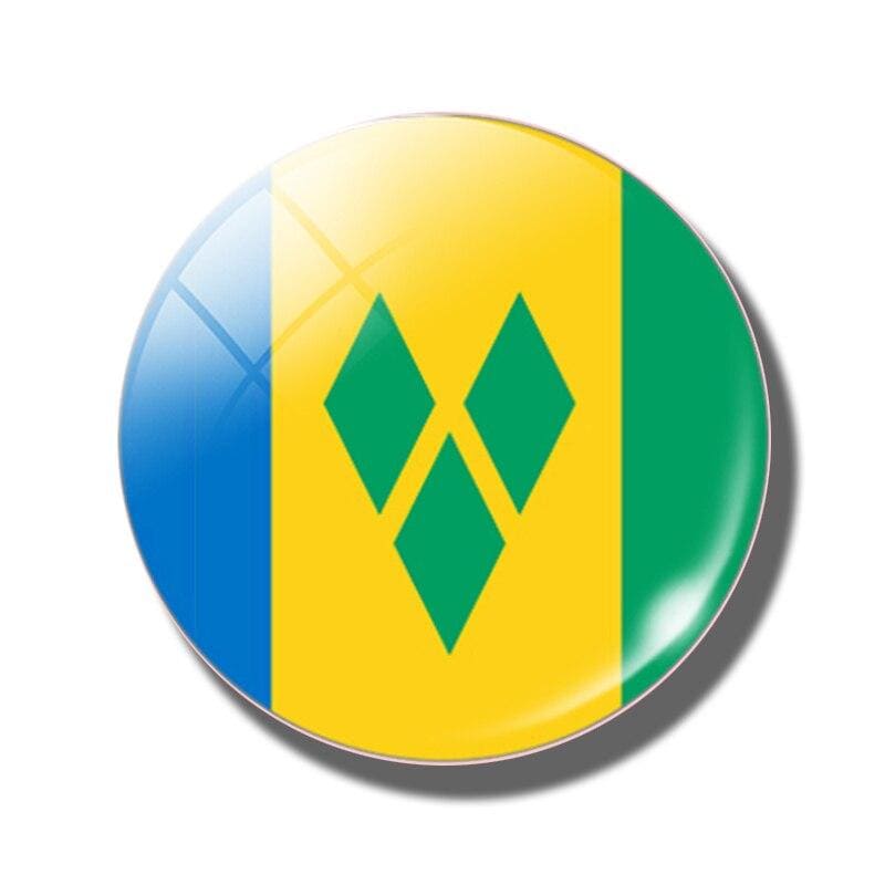 magnet frigo drapeau de Saint Vincent et les Grenadines