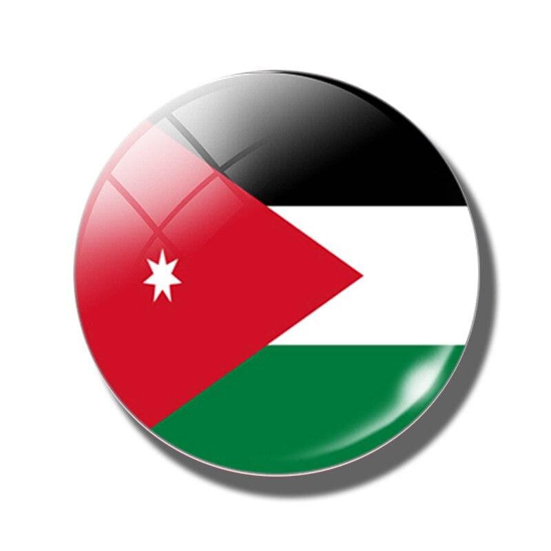 magnet frigo drapeau de la jordanie