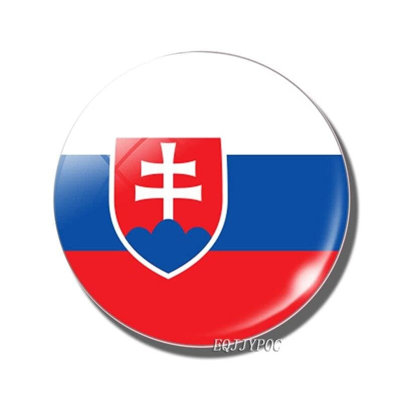 magnet frigo avec le drapeau slovaque drapeau de la Slovaquie