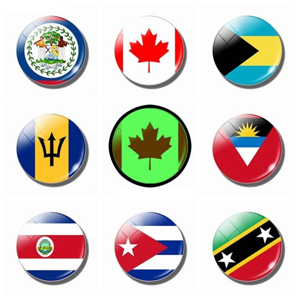 magnet frigo drapeaux d'amerique centrale îles d'amérique centrale