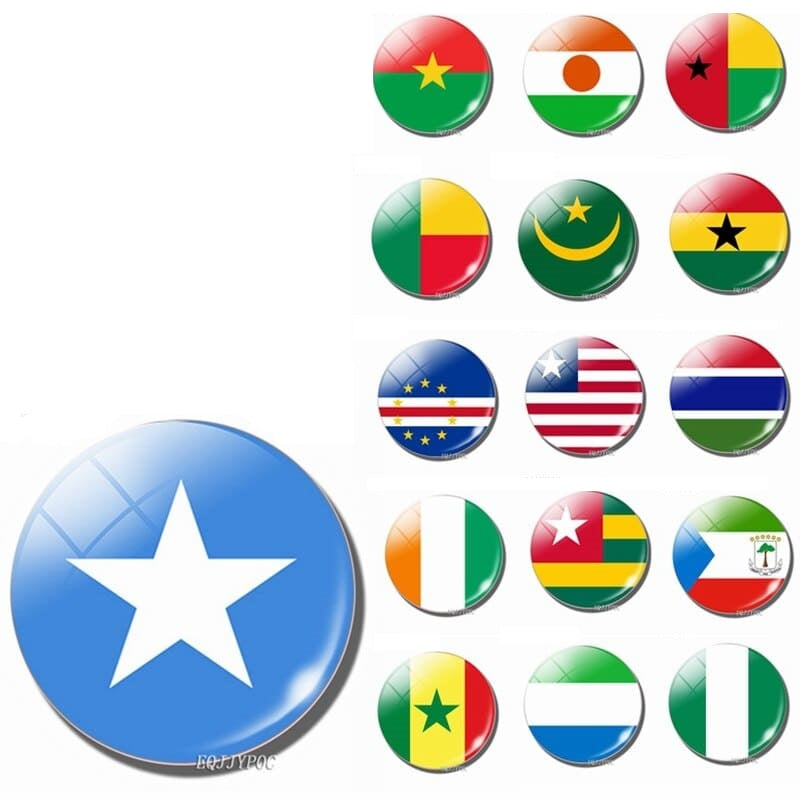 magnet frigo drapeaux des pays africains afrique de l'ouest