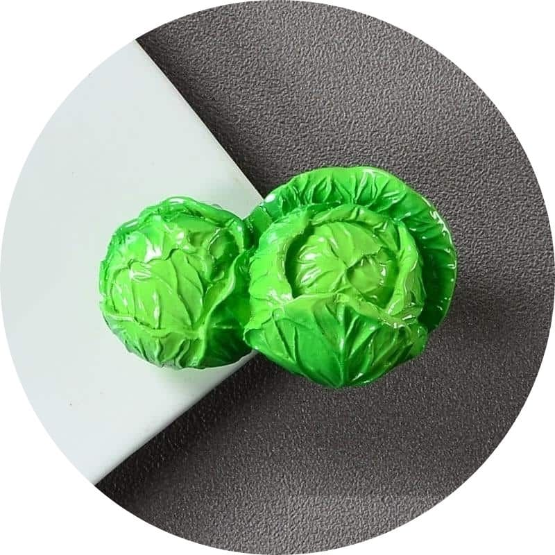magnet frigo en forme de chou légume vert