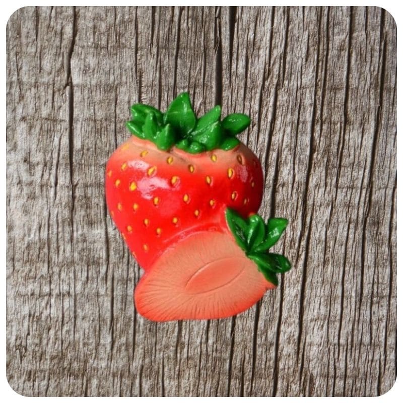 magnet frigo fraise coupée