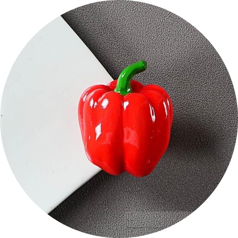 magnet frigo en forme de poivron rouge