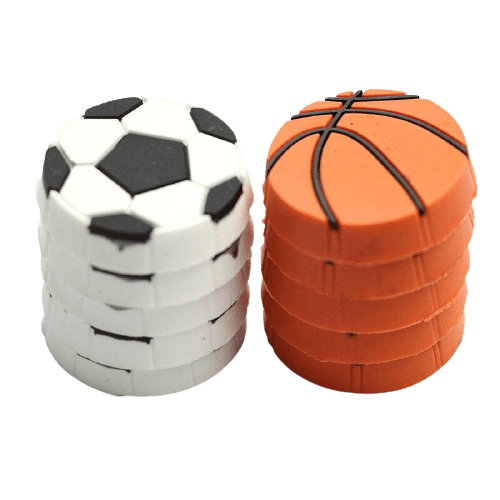 magnet frigo ballons de basket et de football 10 pièces