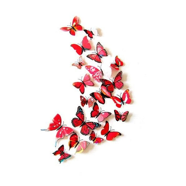 Aimants décoratifs fleur et papillon - Couleur Bonheur